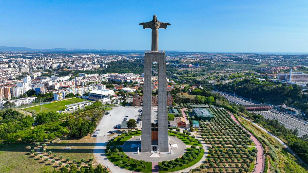 vista aérea do cristo rei