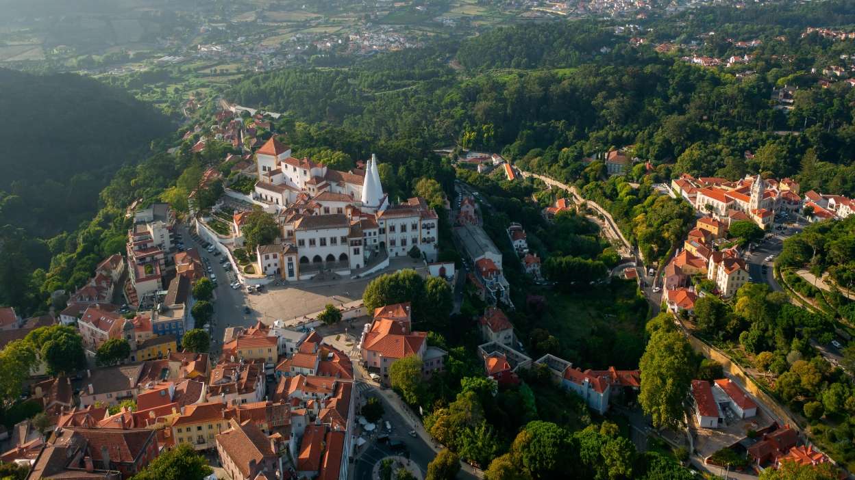imagem aérea do centro de sintra 