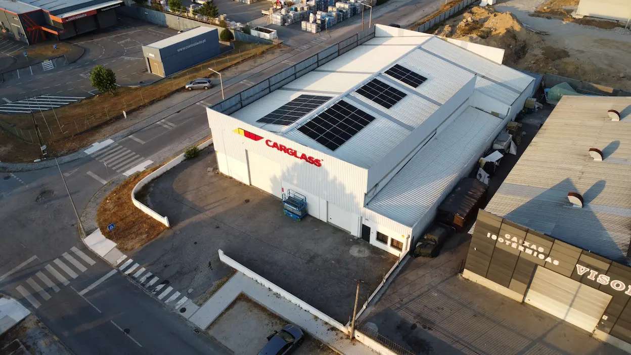 vista aérea da agência da carglass em viseu coimbrões